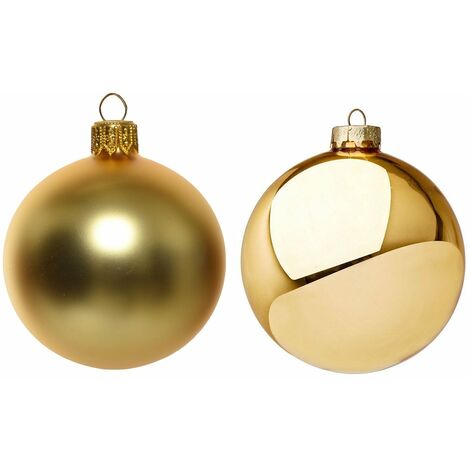 Palline in vetro per albero di natale oro decorazione natalizia -24 Palline da Ø 2.5 cm