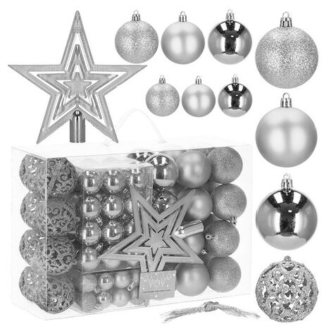 Palline natalizie per l'albero di Natale, set da 100 pezzi.