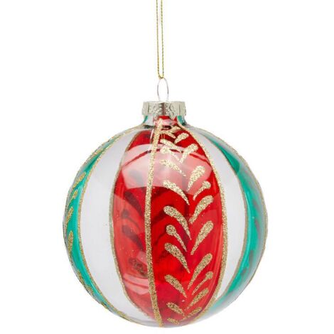 Palline per albero di natale a spicchi decorazione natalizia -Ø 10 cm