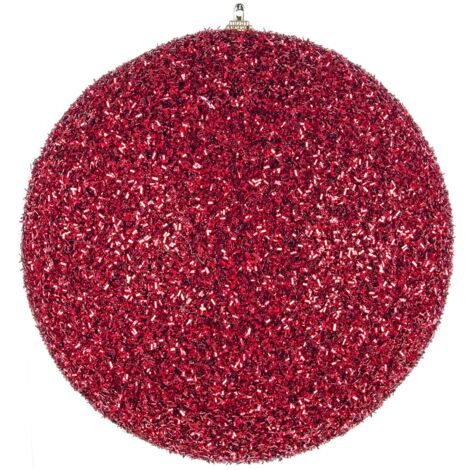 Palline per albero di natale colore rosso per decorazioni natalizie -4 sfere da 10 cm