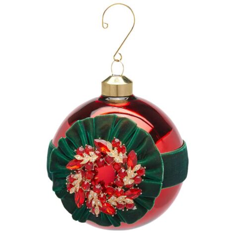 Palline per albero di natale con gemme decorazione natalizia da Ø 10 cm