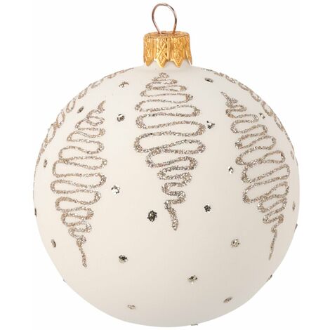 Palline per albero di Natale decorato, in Vetro, Glitterate, da Ø 80 mm, 12 pezzi -6 palline da Ø 100 mm