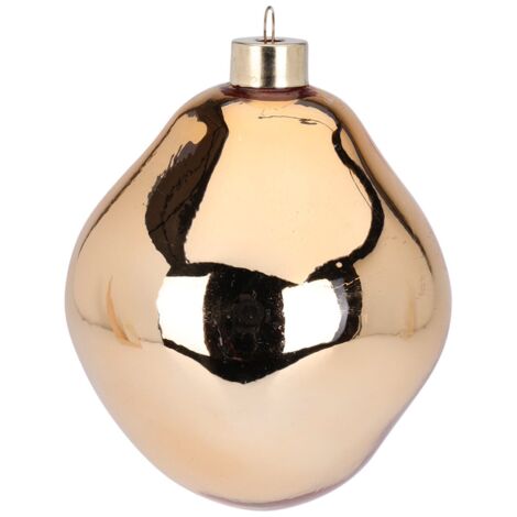 Palline per albero di Natale in vetro color oro decorazioni natalizie -Oro / 8 cm