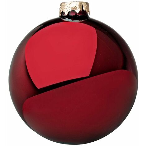 Palline per albero di natale in vetro color Rosso da Ø 2 cm set da 50 pezzi