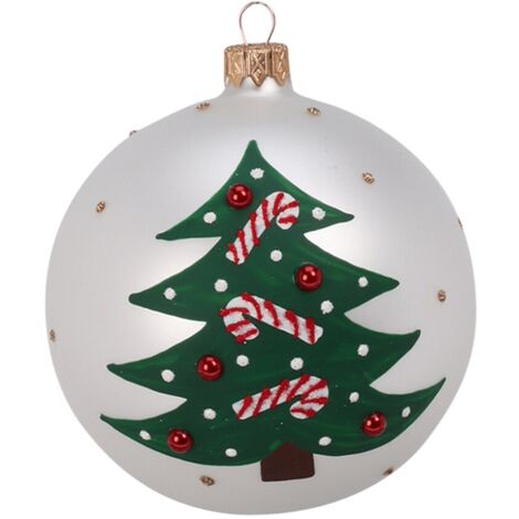 Palline per albero di Natale, in Vetro, con decorazioni, Ø 100 mm, 6 pezzi