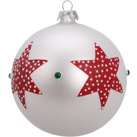 Palline per albero di Natale, in Vetro, con decorazioni, Ø 100 mm, 6 pezzi