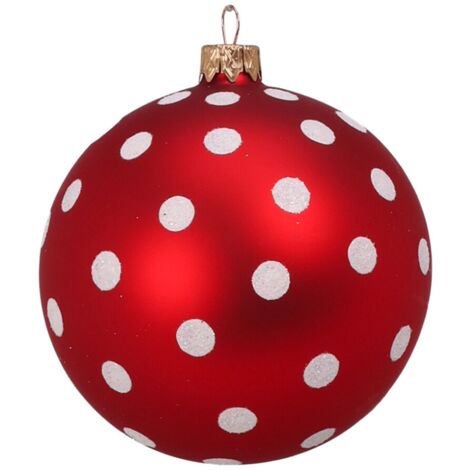 Palline per albero di Natale, in Vetro, con decorazioni, Ø 100 mm, 6 pezzi
