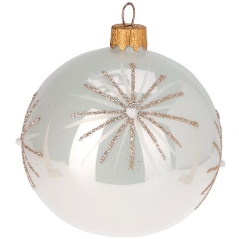 Palline per albero di Natale, in Vetro, con glitter, da Ø 10 mm, 6 pezzi