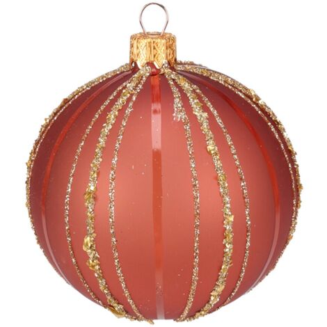 Palline per albero di Natale, in Vetro, con glitter, da Ø 100 mm, 6 pezzi