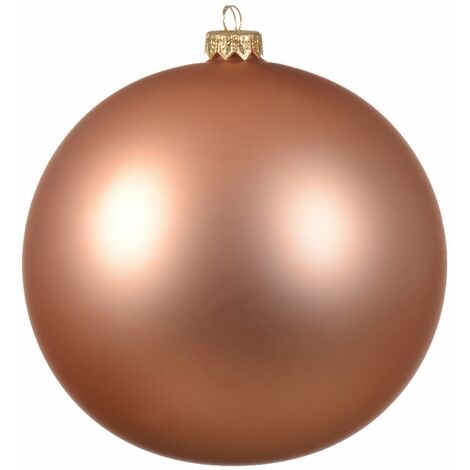 Palline per albero di Natale in vetro decorate color Rosa scintillante opaco -6 sfere da 6 cm