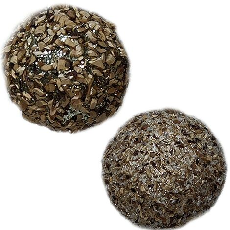 Palline per Albero di Natale oro champagne Decorazioni natalizie addobbi set 16 sfere con corteccia eleganti particolari