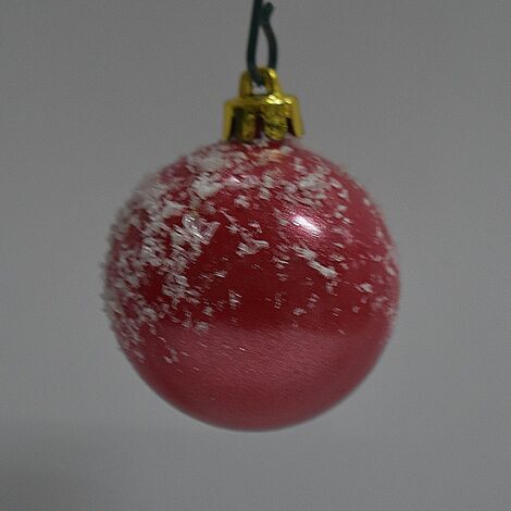 Palline rosso innevevata 6 cm 12pz da decorazioni addobbi natalizi albero di natale