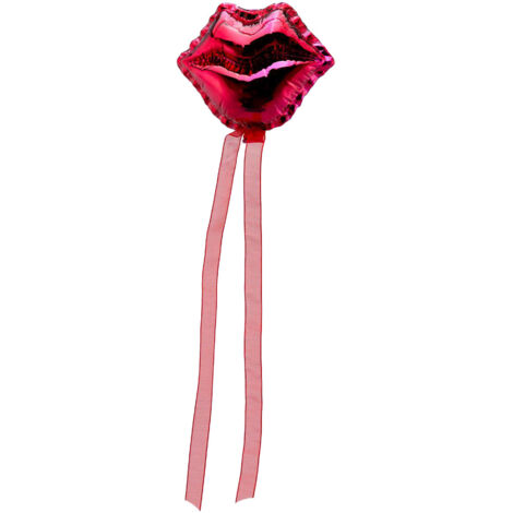 Palloncino Bacio per albero di natale in vetro color Bordeaux appendibile da 13 cm