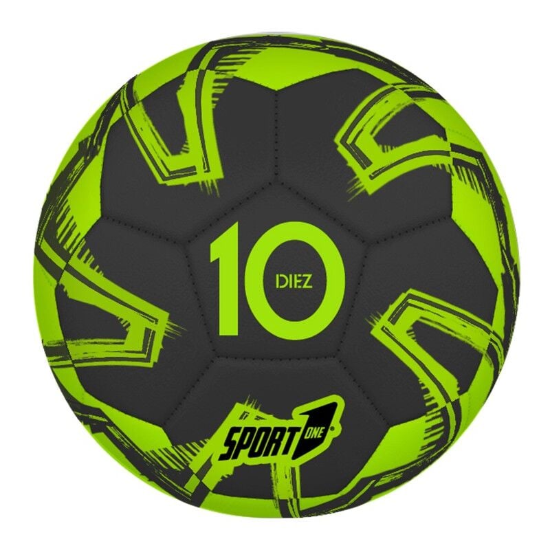 Image of Sport1 - Pallone da Calcio 2 Colori in Cuoio Resistente Palla per Sport Bimbi Colore: Giallo