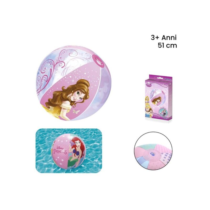 Trade Shop Traesio - Pelota De Playa Hinchable Pelota Las Princesas 51 Cm Juego Piscina Mar 91042