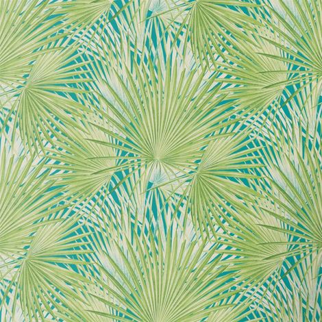 Palm Tree Inspired Wallpaper Exotic Tropical Vinyl Teal Green Floral Flowers