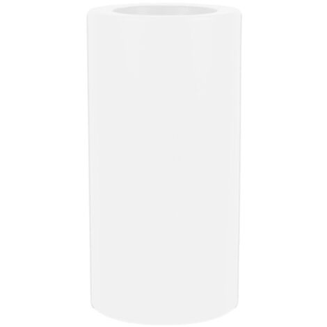 PALMA 70 Vaso rotondo e alto per interni ed esterni per piante e fiori molto resistente al passare del tempo. Realizzata in polietilene in Spagna - Bianco