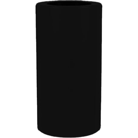 PALMA 70 Vaso rotondo e alto per interni ed esterni per piante e fiori molto resistente al passare del tempo. Realizzata in polietilene in Spagna - Nero