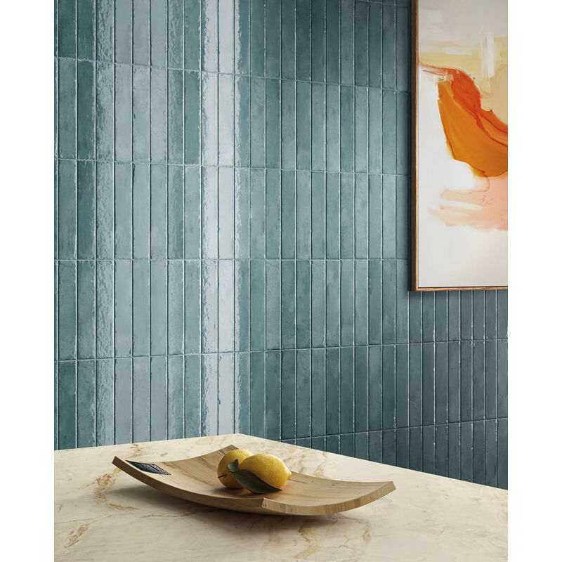 Del Conca - Faïence - progetto 1962 - Topazio Brick - 7,5x40 - Brillant - (1,32 m²)