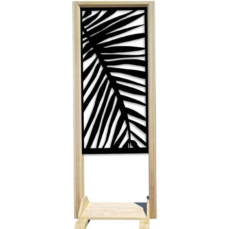 PALMA - Separè - Paravento modulabile - 70x190cm - in Legno e PVC  Nero