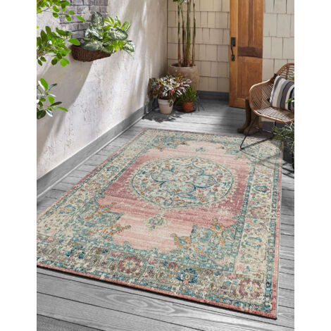 Palma tapis intérieur extérieur design moderne rose, 120 x 170 cm