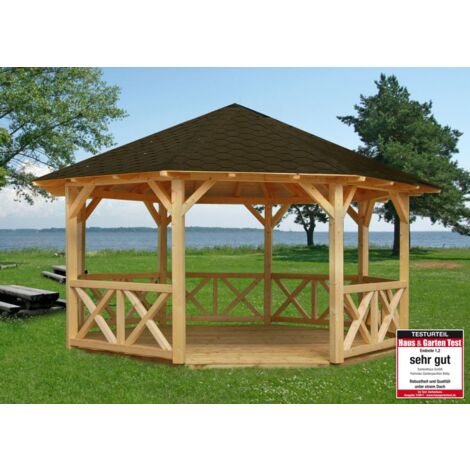 Palmako Gartenpavillon Betty 18,0 m² Gartenpavillon aus Holz, Gartenhütte , Gartenlaube mit Montagematerial
