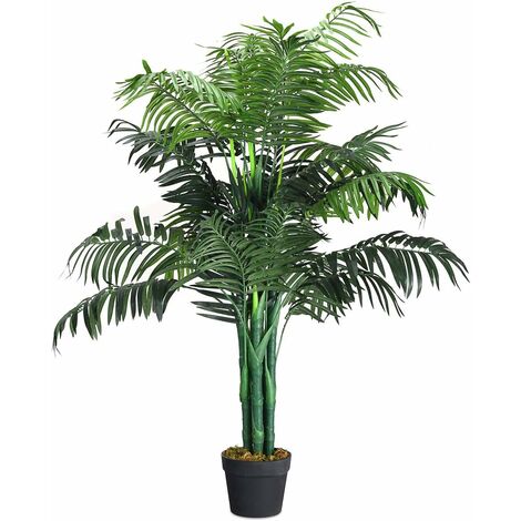 Palmera Artificial Altura 110cm Planta Árbol Artificial para Oficina Hogar Decoración Interior