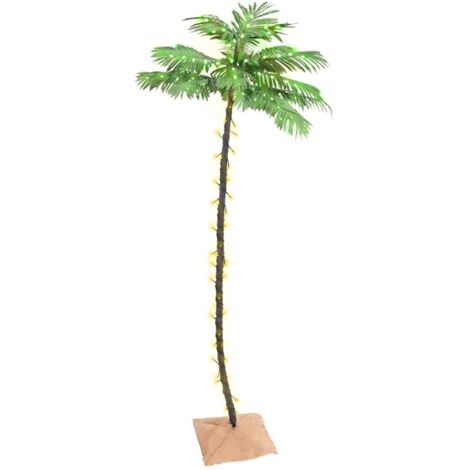Palmera artificial con 136 LED  cálido 220 cm
