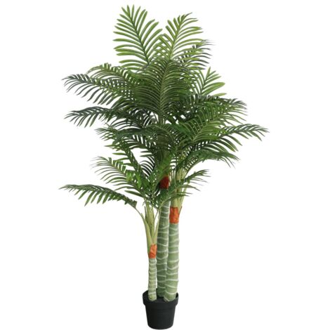 Palmera artificial con 3 troncos PP verde 180 cm vidaXL