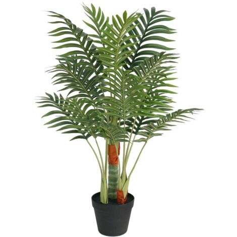 Palmera artificial con 3 troncos PP verde 85 cm