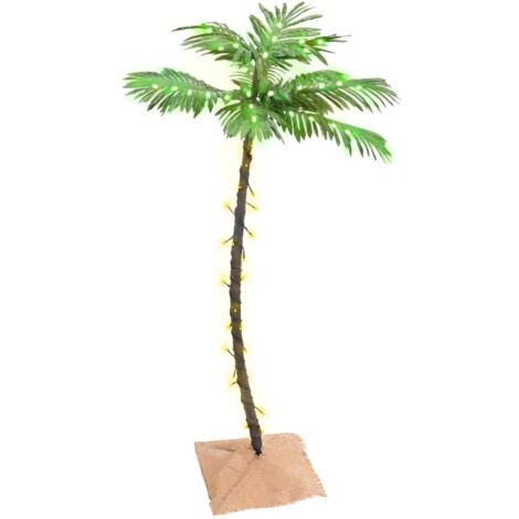 Palmera artificial con 72 LED  cálido 120 cm