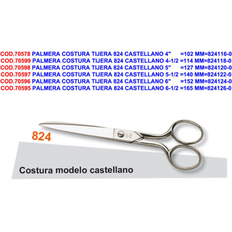 FPLUS Tijera de costura castellano 6/152,4mm 08241240 palmera