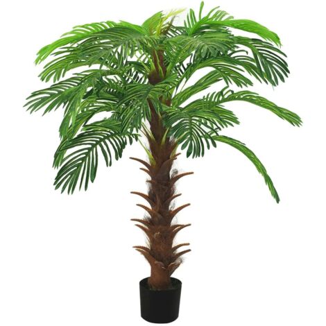 Palmera Cycas artificial con macetero 140 cm verde
