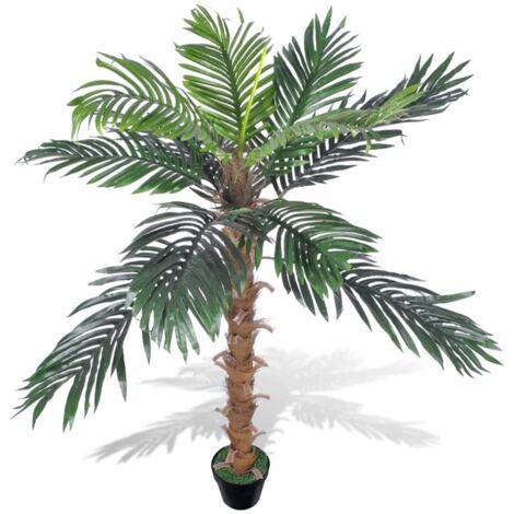 Palmera de coco artificial en maceta, 140 cm