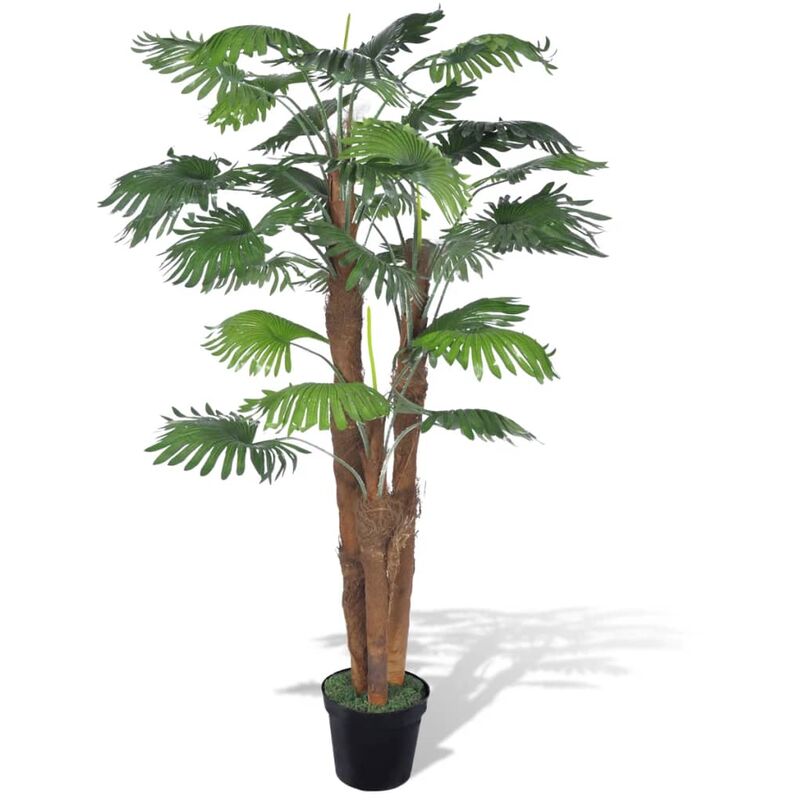 

Palmera Fan artificial con aspecto natural en maceta, 180 cm