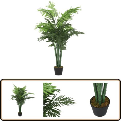 Palmier artificiel 18 feuilles 80 cm vert - Palmier Artificiel - Plante Artificielle - Décoration Intérieure - Décoration Extérieure - Ambiance Tropicale