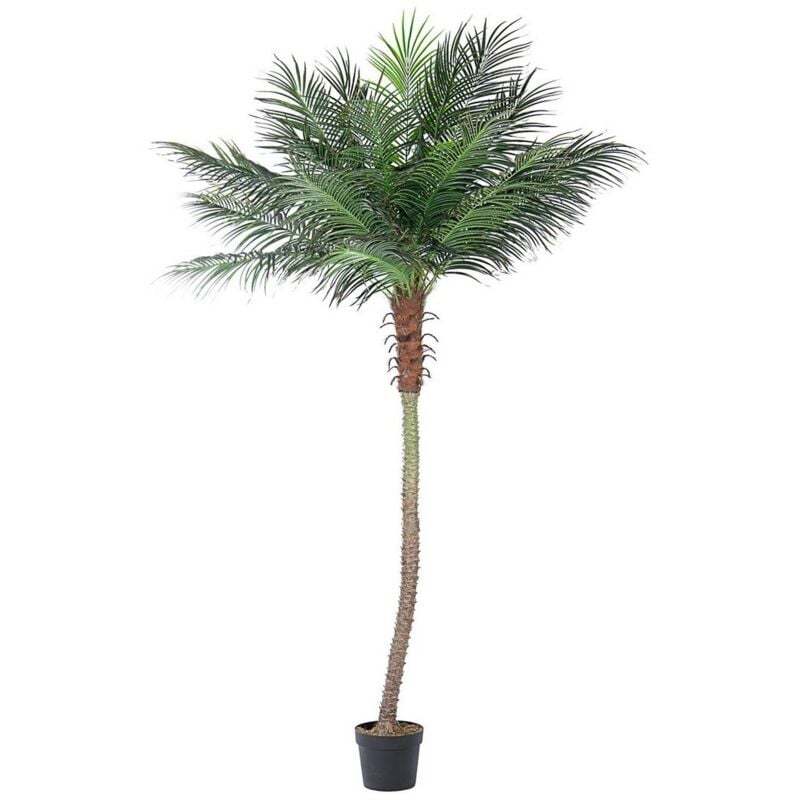 Iperbriko - Palmier artificiel avec 21 feuilles et pot en plastique de 300 cm de hauteur