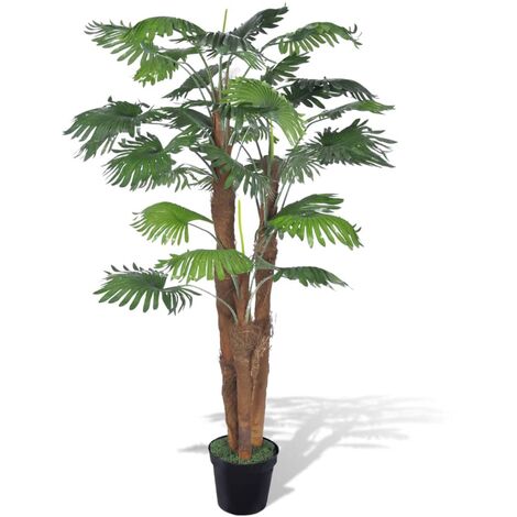 VIDAXL Palmier artificiel 28 feuilles 120 cm vert