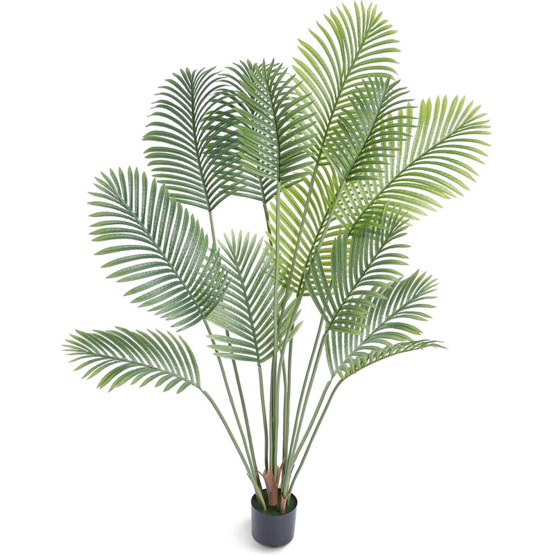 Mophorn - Palmier artificiel de 1,8 m de haut, fausse plante verte réaliste avec matériau pe sécurisé et protection anti-basculement, faux arbre