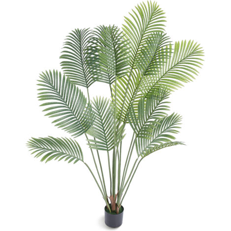 Palmier artificiel Mophorn de 1,8 m de haut, fausse plante verte réaliste avec matériau PE sécurisé et protection anti-basculement, faux arbre nécessitant peu d'entretien pour la décoration intérieure