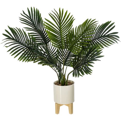 Palmier céramique pied Bois H72