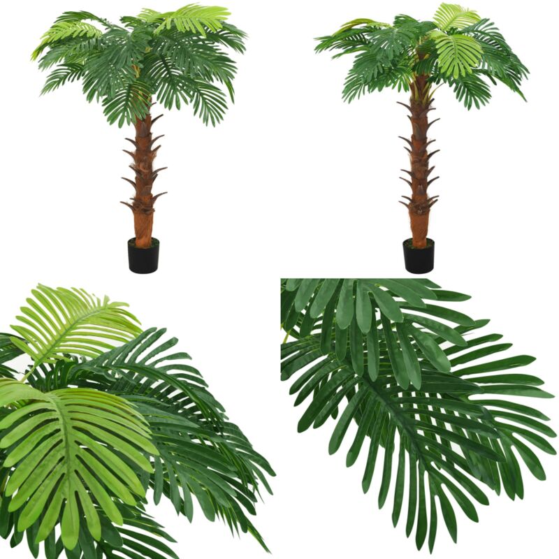 Vidaxl - Palmier Cycas artificiel avec pot 160 cm Vert - Palmier Artificiel - Plante Artificielle - Décoration Intérieure - Plante Verte - Palmier