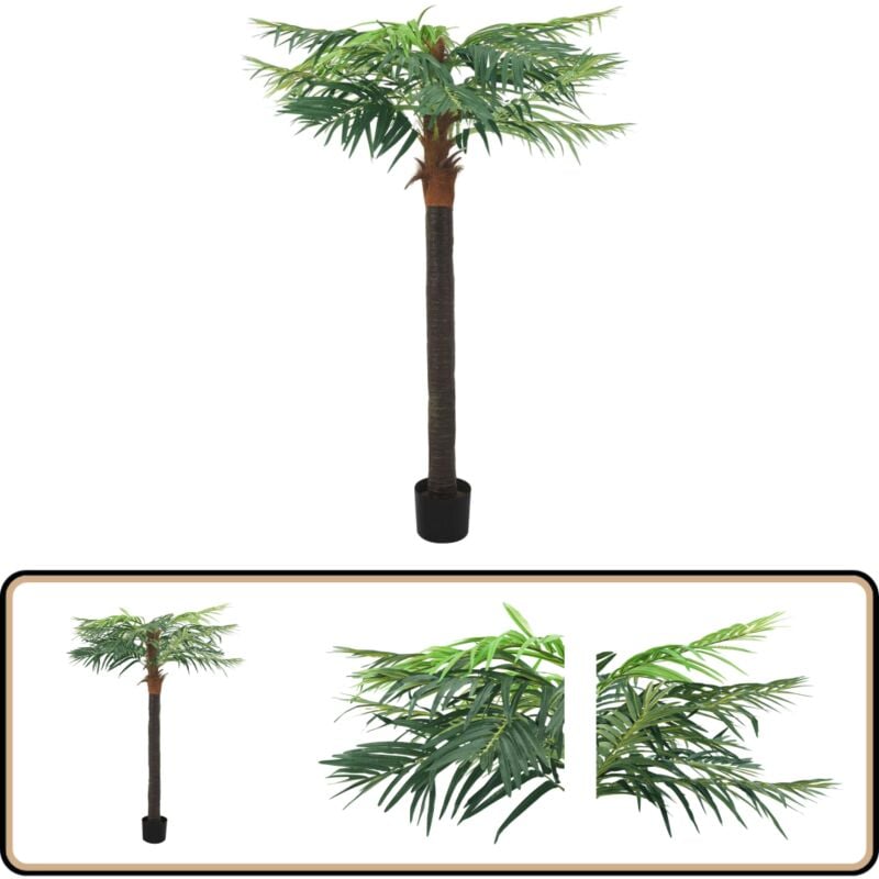 Vidaxl - Palmier Phoenix artificiel avec pot 215 cm Vert - Palmier Artificiel - Plante Artificielle - Décoration Intérieure - Plante Verte - Faux
