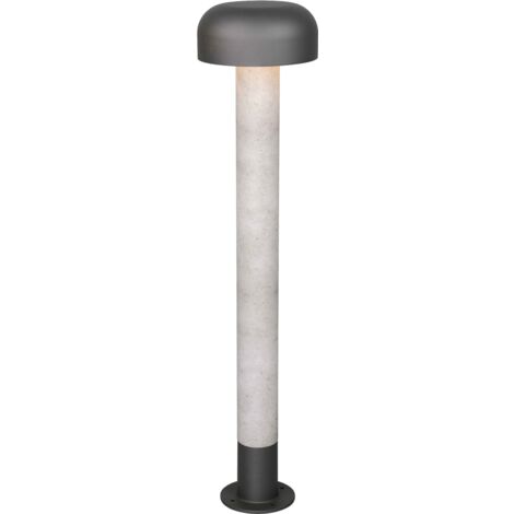 Palo alto da esterno, alluminio, antracite ed effetto cemento, H 85 cm, Fraser