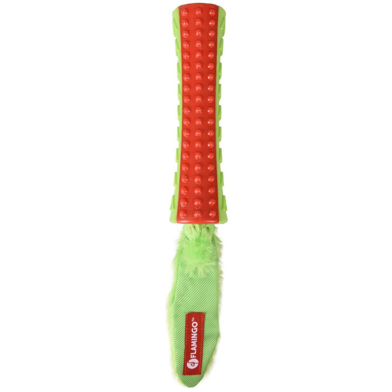 

Palo + cola de felpa roja - juguete para perro verde de 37 cm