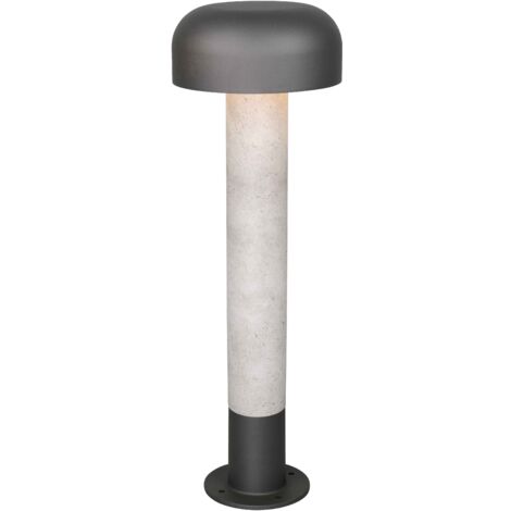 Palo da esterno, alluminio, antracite ed effetto cemento, H 54 cm, Fraser