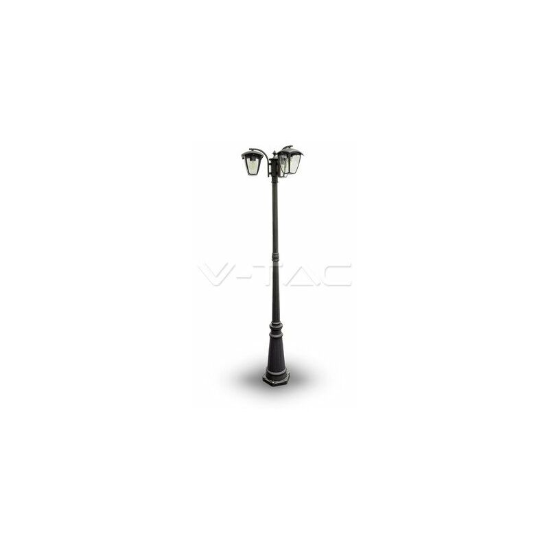 Image of VT-740 lampione portalampada da giardino 199CM con fissaggio a terra per 3 lampadine E27 - sku 7063 - V-tac