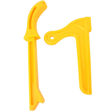 Palo de sierra para carpintería 2 en 1, plástico amarillo, bloque de seguridad práctico, herramienta para carpintería, 2 uds.