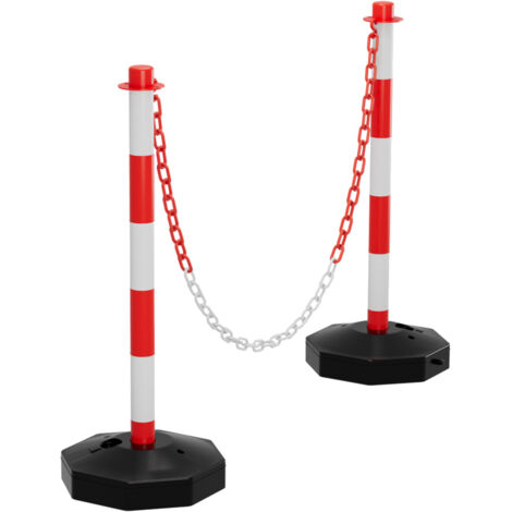 Palo di barriera Set di dissuasori Indicatore di barriera Dissuasore di barriera in plastica PE Palo di parcheggio 2X