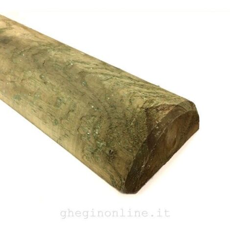 PALO DI LEGNO DI PINO IMPREGNATO MEZZO TONDO D/8 CM.300